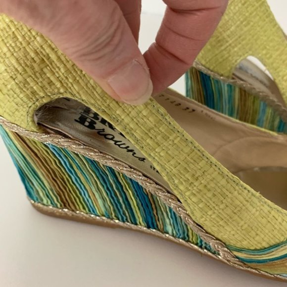 Vintage Bravo Browns Y2K Metallic Green Wedge - Picture 3 of 8